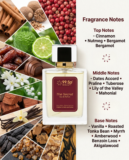 The Secret Eau De Perfume – Spicy Vanilla Amber Gourmand Fragrance