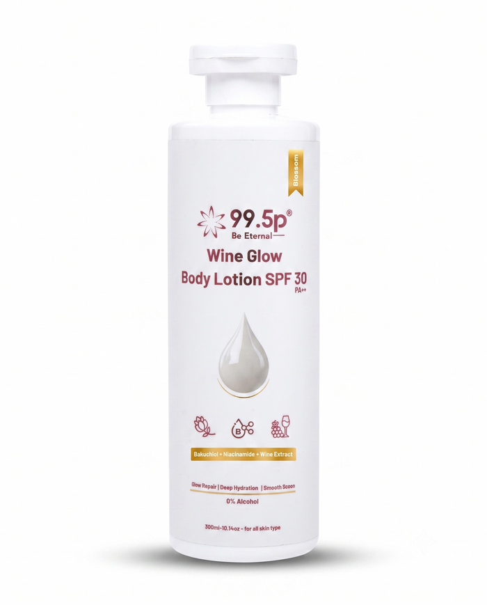 99.5p Wine Glow Body Lotion SPF 30 | Hydrating, Brightening & UV Protection