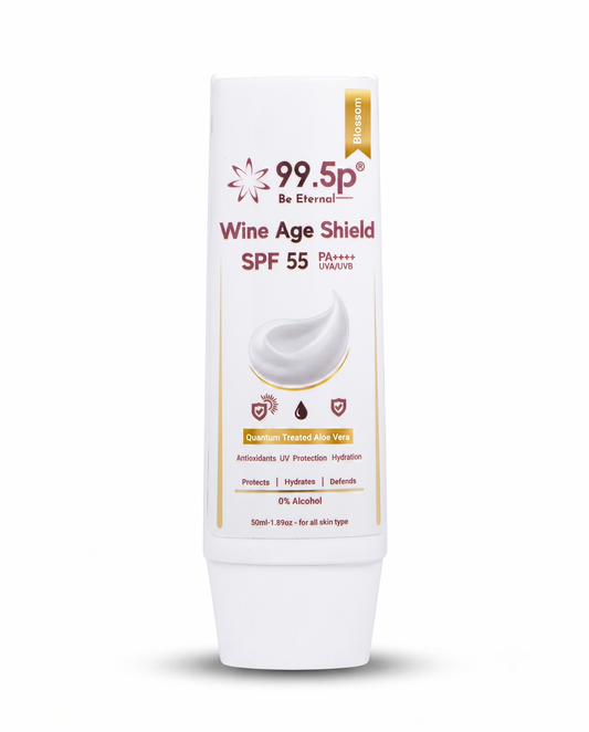 SPF 55 PA++++ broad-spectrum sunscreen with Wine Extract for all skin types