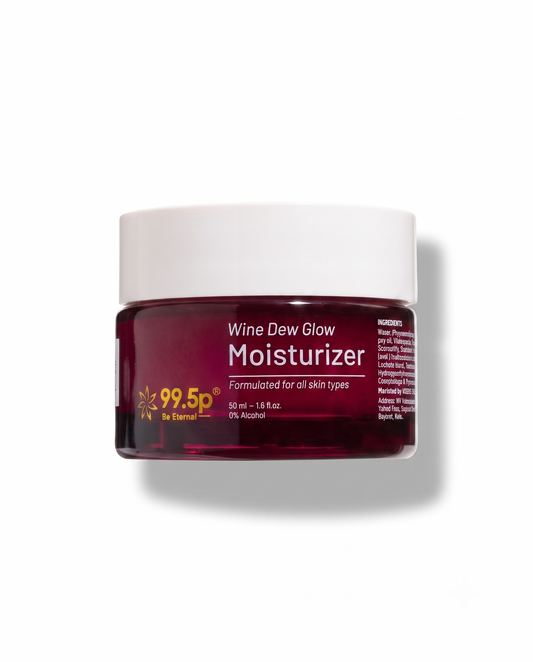 Wine Dew Glow Moisturizer – Alcohol-Free Hydrating Face Moisturizer with Wine Extract & Hyaluronic Acid