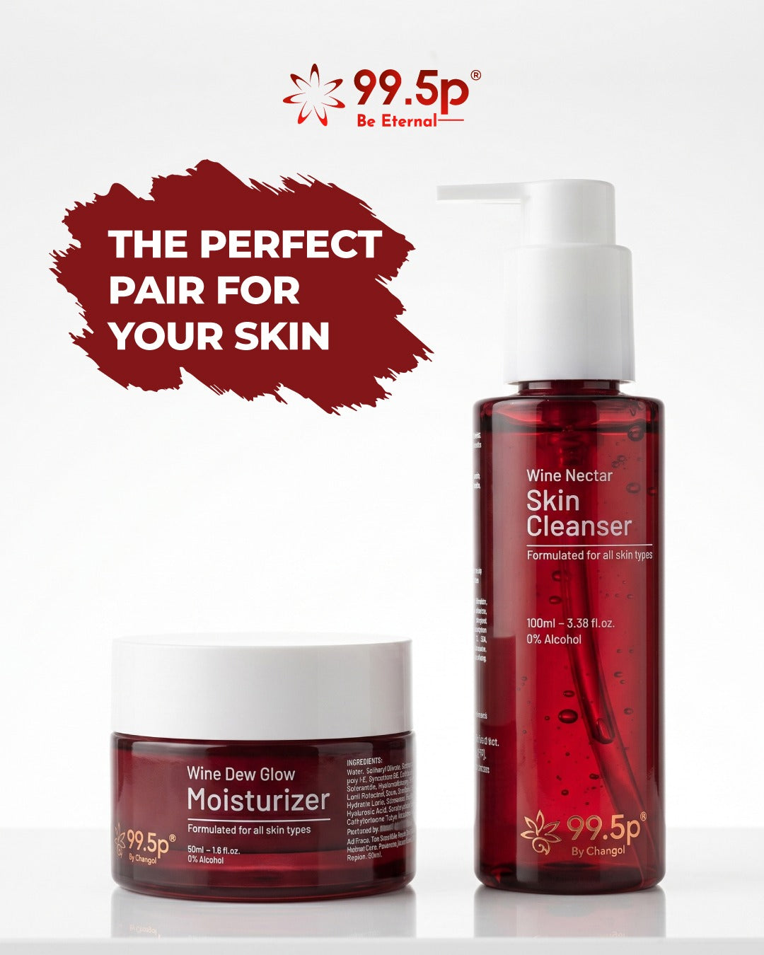 Wine Nectar Skincare Duo – Cleanser & Moisturizer