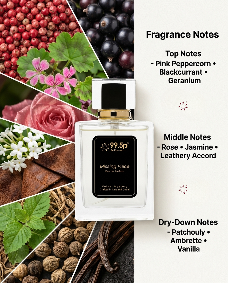 Missing Piece Eau De Perfume – Elegant Chypre Rose Woody Fragrance
