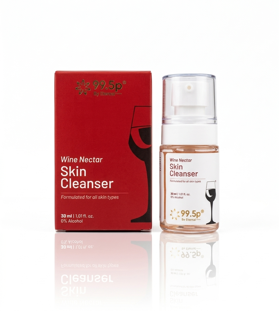 Wine Nectar Skin Cleanser – Antioxidant Exfoliating Face Cleanser with Wine Extract and Salicylic Acid